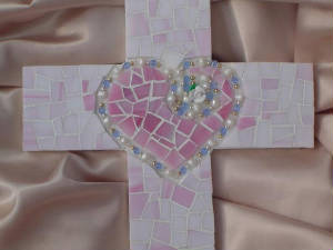 Mosaic Cross ~ In Memory Of Closeup