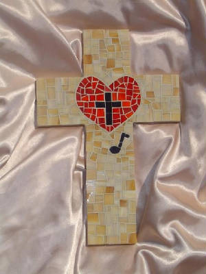 Lutheran Heart With Music Note Cross