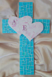Mosaic Cross ~ Personalized Two Shall Become One