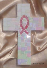 Mosaic Cross ~ Breast Cancer Pink Ribbon