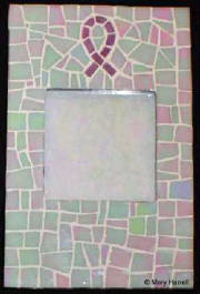 Mosaic Picture Frame ~ Breast Cancer Pink Ribbon