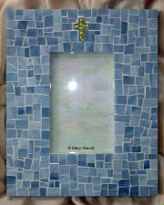 Mosaic Picture Frame ~ Ceramic Cross Tile