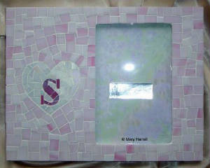 Mosaic Picture Frame ~ Personalized "S" Heart