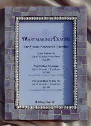 Mosaic Picture Frame ~ Lavender and Pearls