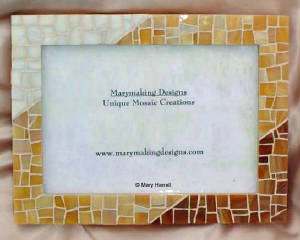 Mosaic Picture Frame ~ Tri Color Browns