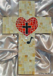 Mosaic Cross ~ Lutheran Heart