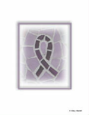 Notecard ~ Cystic Fibrosis Purple Ribbon