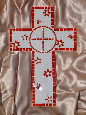 Mosaic Cross ~ In Honor of Addie's First Communion