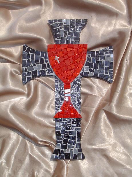 Mosaic Cross ~ Beaded Chalice