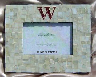 Mosaic Picture Frame ~ Personalized "W"