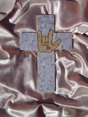 Mosaic Cross ~ Signs of Love