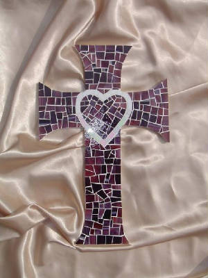 Mosaic Heart ~ Deep Purple Heart
