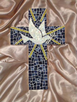 Mosaic Cross ~ In Honor of Jack's Baptism