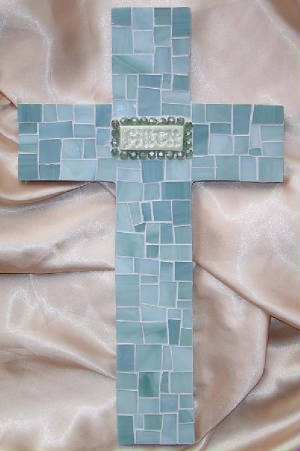 Mosaic Cross ~ Faith in Sage Green