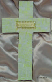 Mosaic Cross ~ Grace Tile on Yellow