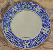 Mosaic Mirror ~ Daisy Chain on Blue