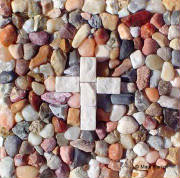 Mosaic Cross Plaque ~ Rock Series #1
