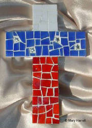 Mosaic Cross ~ American Flag