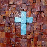 Mosaic Cross Plaque ~ Smalti #1
