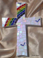 Mosaic Cross ~ Somewhere Over the Rainbow