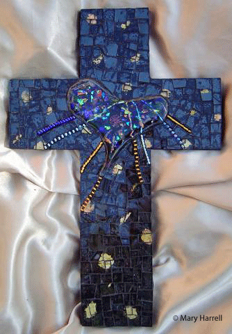 Mosaic Cross ~ Electric Heart